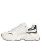 White Silver Daymaster Leather Low Top Sneakers Shoes