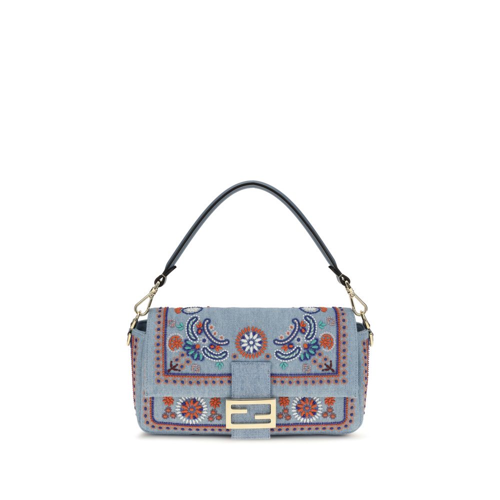 Blue Cotton Shoulder Bag