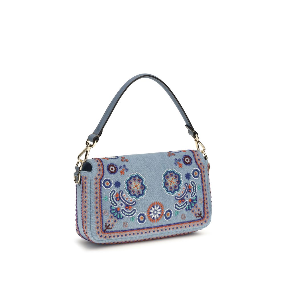 Blue Cotton Shoulder Bag