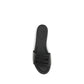 Black Calf Leather Bos Taurus Flat Sandals