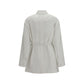 White Linen Full-Length Jacket