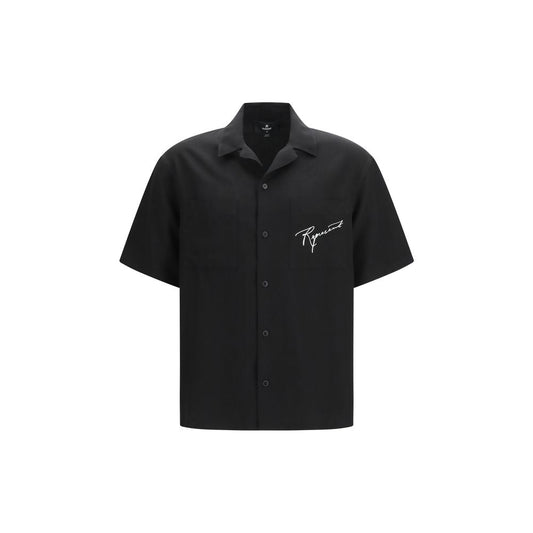 Black Lyocell Pattern Shirt