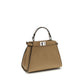 Beige Calf Leather Bos Taurus Handbag