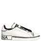 White Leather Portofino Low Top Sneakers Shoes