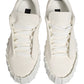 White Leather Low Top Lace Up Sneakers Shoes