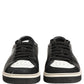 Black Leather Crown Milano Men Sneakers Shoes