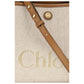 Beige Fabric Handbag