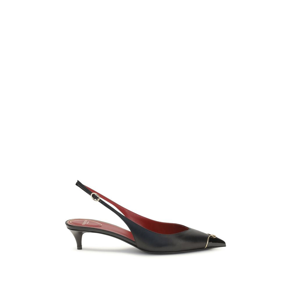 Black Calf Leather Bos Taurus High Heel Pumps