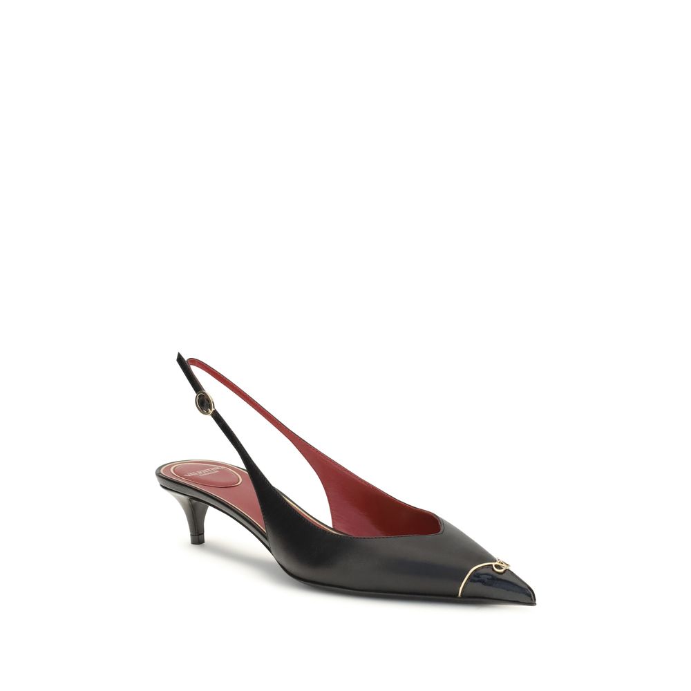 Black Calf Leather Bos Taurus High Heel Pumps