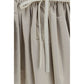 Beige Polyester Mini Skirt