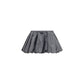 Gray Polyester Mini Skirt
