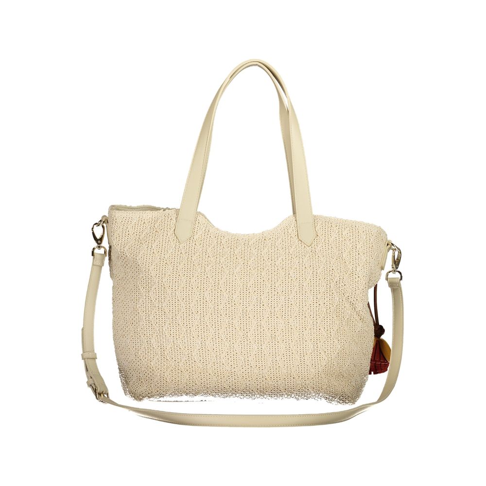 Beige Polyethylene Women's Bag