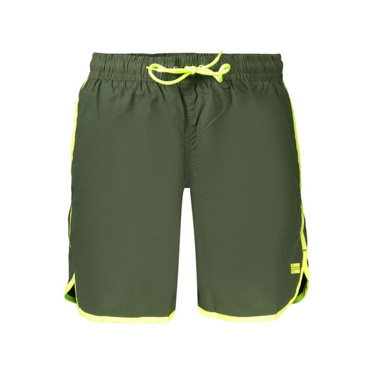 Green Polyamide Men's Shorts