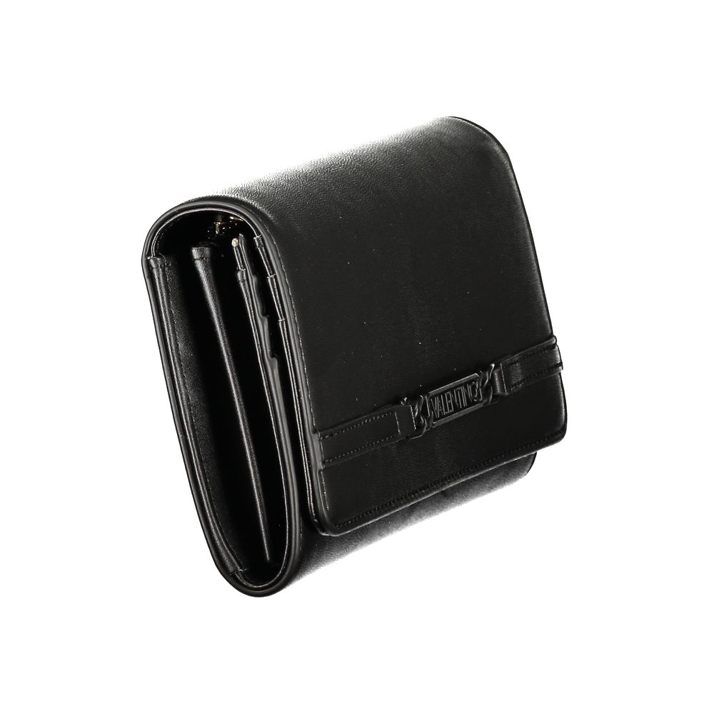 Black Polyurethane Women's Wallet