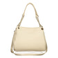 Beige Polyurethane Women's Bag with Adjustable and Removable Strap