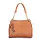 Brown Polyurethane Women Bag With Shoulder Handles