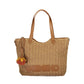 Brown Polyethylene Women Bag