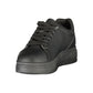 Black Polyester Men's Sneaker