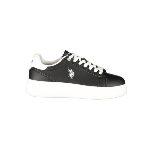 Black Polyurethane Men's Sneaker