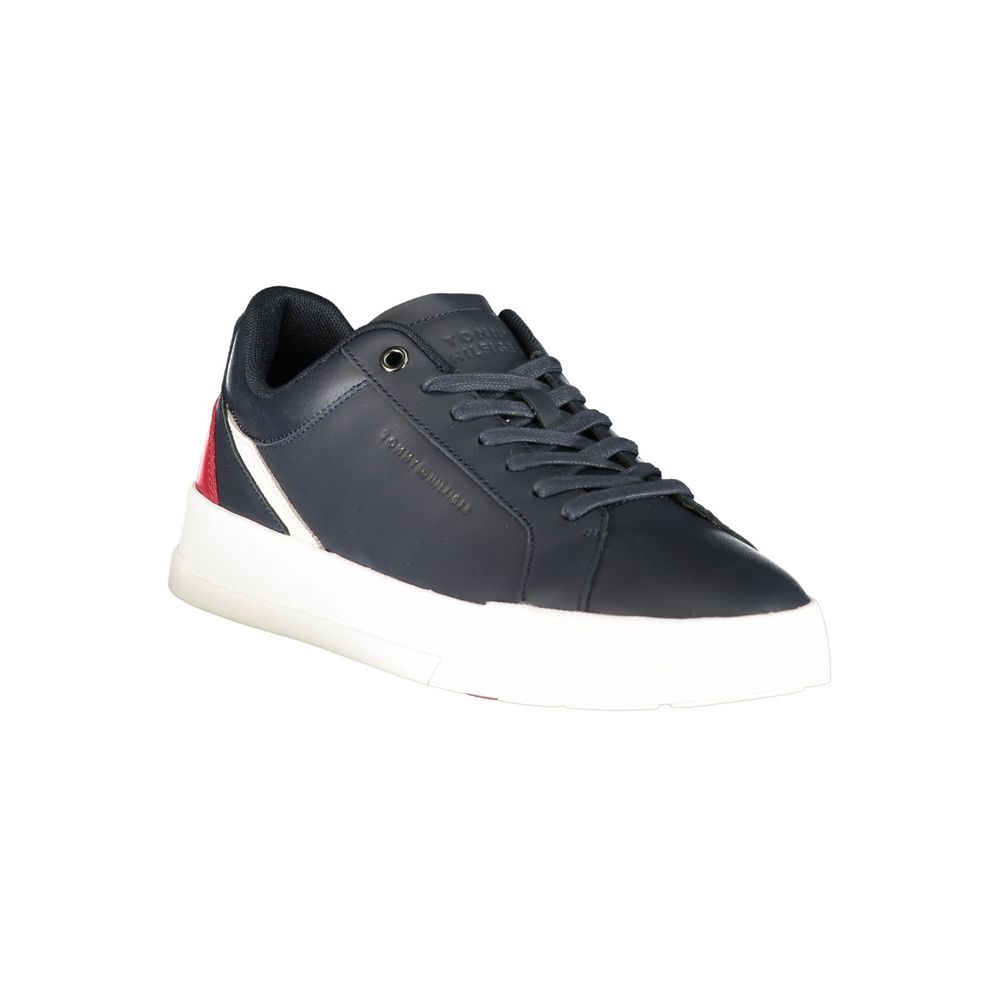 Blue Polyester Athletic Sneakers