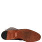 Brown Leather Lace Up Mid Calf Boots Shoes