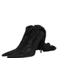 Black Taormina Lace Socks Boots Pumps Shoes