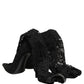 Black Taormina Lace Socks Boots Pumps Shoes