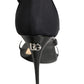 Stiletto Sandals Socks Knee High Boots Black