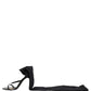 Stiletto Sandals Socks Knee High Boots Black