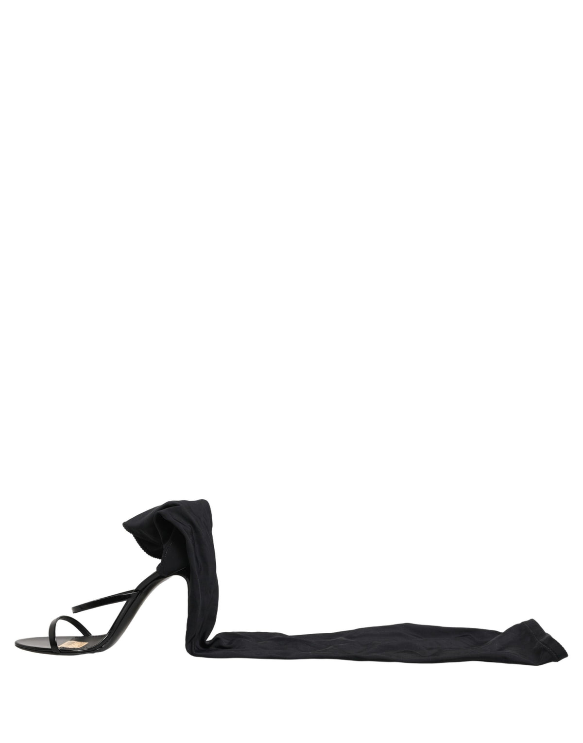 Stiletto Sandals Socks Knee High Boots Black