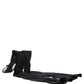 Stiletto Sandals Socks Knee High Boots Black