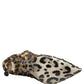 Gold Leopard Sequin Sock Ankle Boots Shoes
