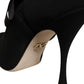 Black Stiletto Heels Mid Calf Boots Shoes