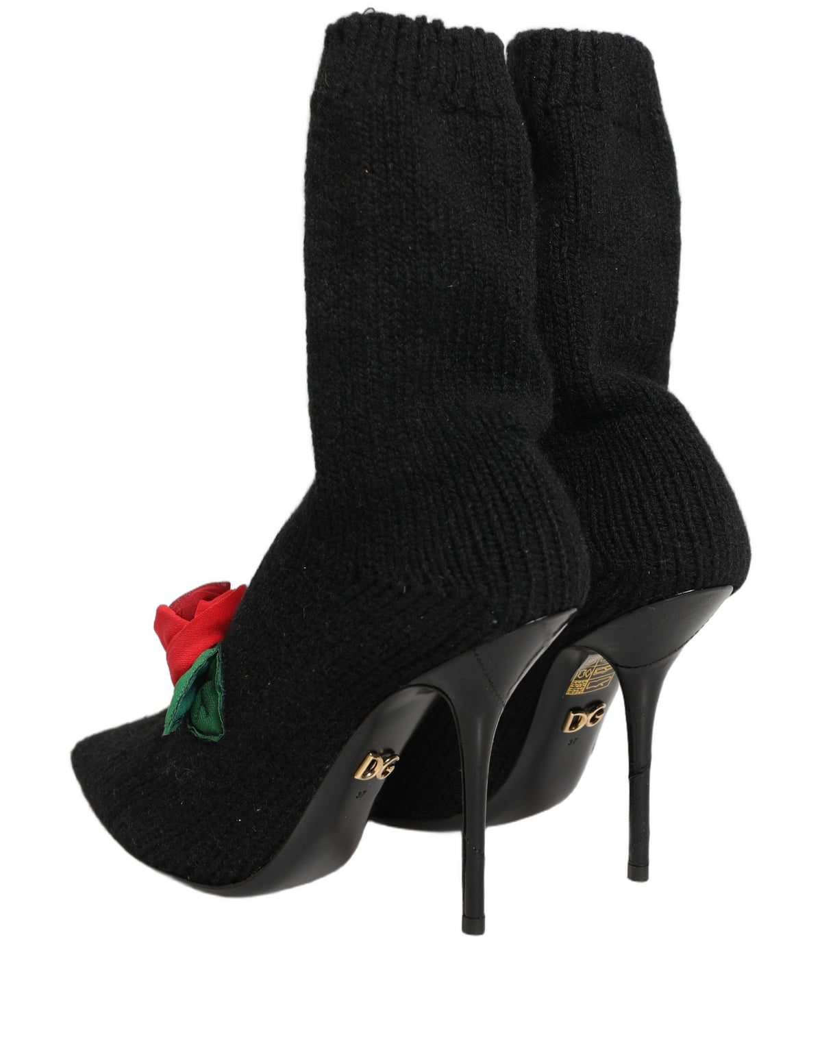 Black Stiletto Heels Mid Calf Boots Shoes