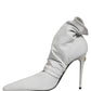 Gray Stretch Socks Heels Ankle Boots Shoes