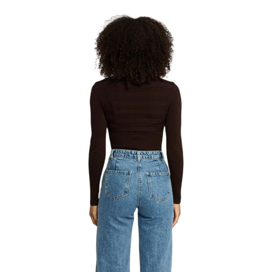 Brown Viscose Turtleneck