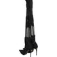 Black Over The Knee Sock Pumps Boots Shoes