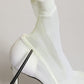 White Tulle Stretch Mesh Sock Boots Shoes