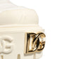 White Leather Rubber Logo Ankle Boots Shoes