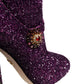 Purple Crystal Lurex Fantasy Boots Shoes
