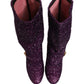 Purple Crystal Lurex Fantasy Boots Shoes