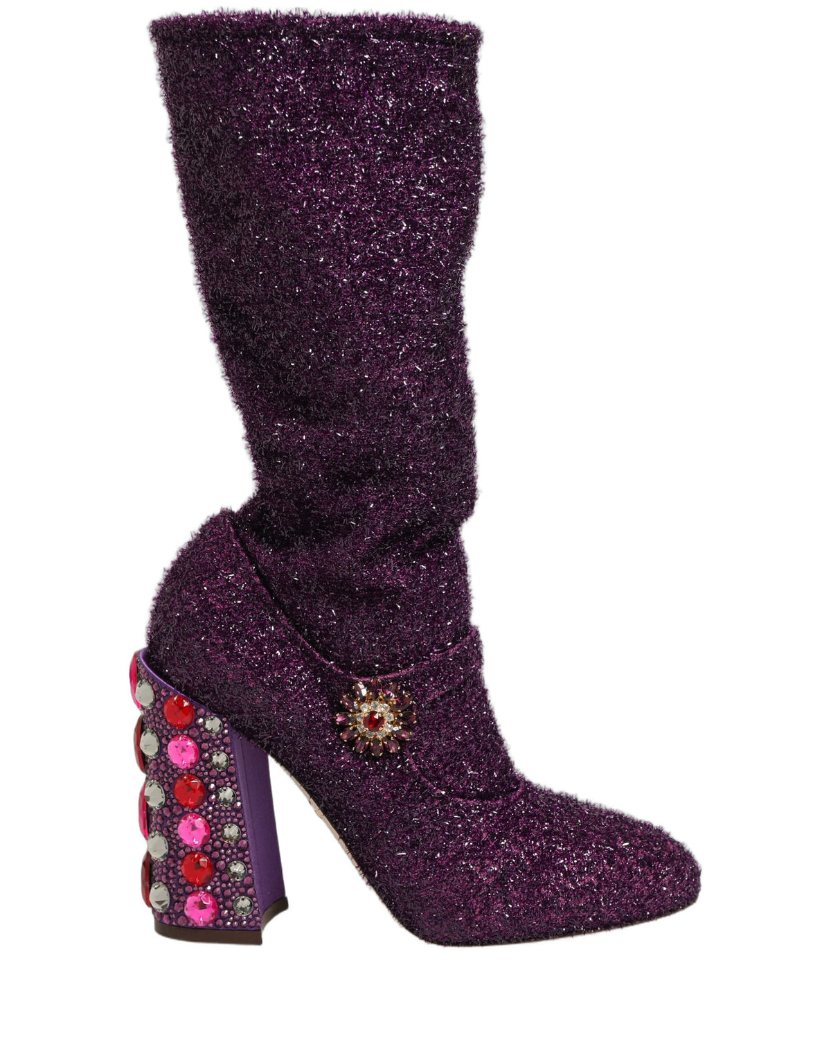Purple Crystal Lurex Fantasy Boots Shoes