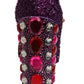 Purple Crystal Lurex Fantasy Boots Shoes