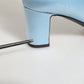Light Blue Satin Knee High Boots Shoes