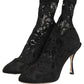 Black Socks Taormina Lace Pumps Boots Shoes