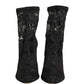 Black Socks Taormina Lace Pumps Boots Shoes
