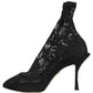 Black Socks Taormina Lace Pumps Boots Shoes