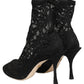 Black Socks Taormina Lace Pumps Boots Shoes