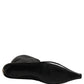 Black Satin Knee High Kitten Boots Shoes