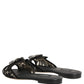 Black Devotion Lace Flats Slip On Shoes